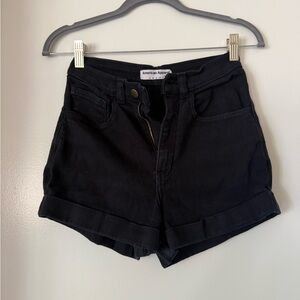 American Apparel Black Jean Shorts